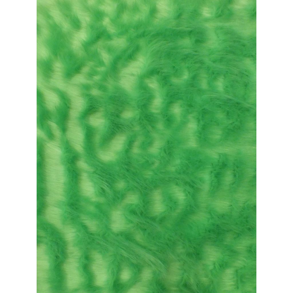 Grincs zöld hosszú szálú Műszőrme anyag